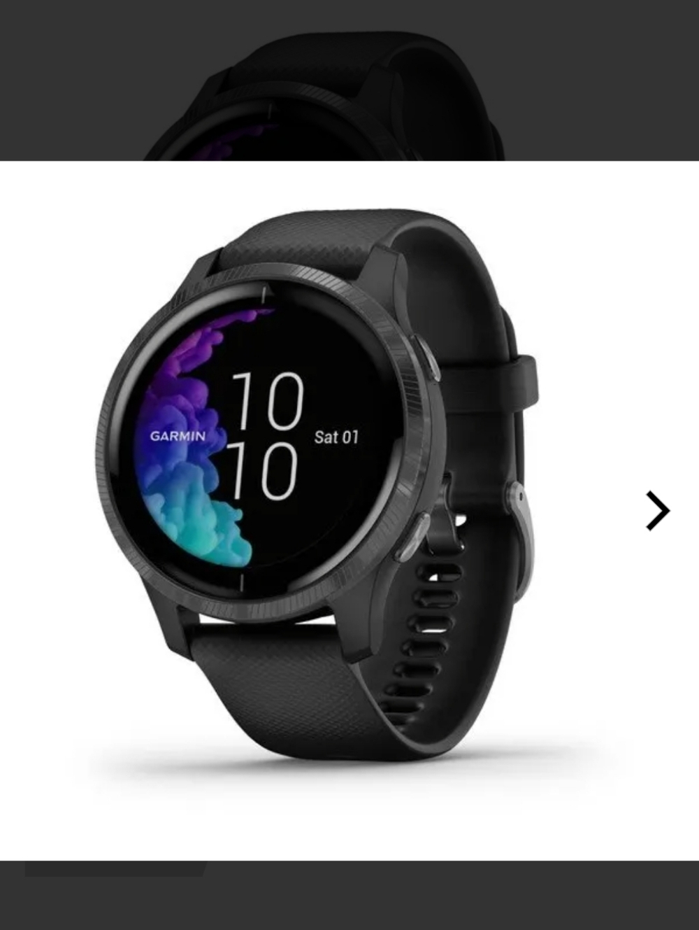 New! Sealed In Box Garmin Venu Black Fitness Smartwatch With AMOLED Display